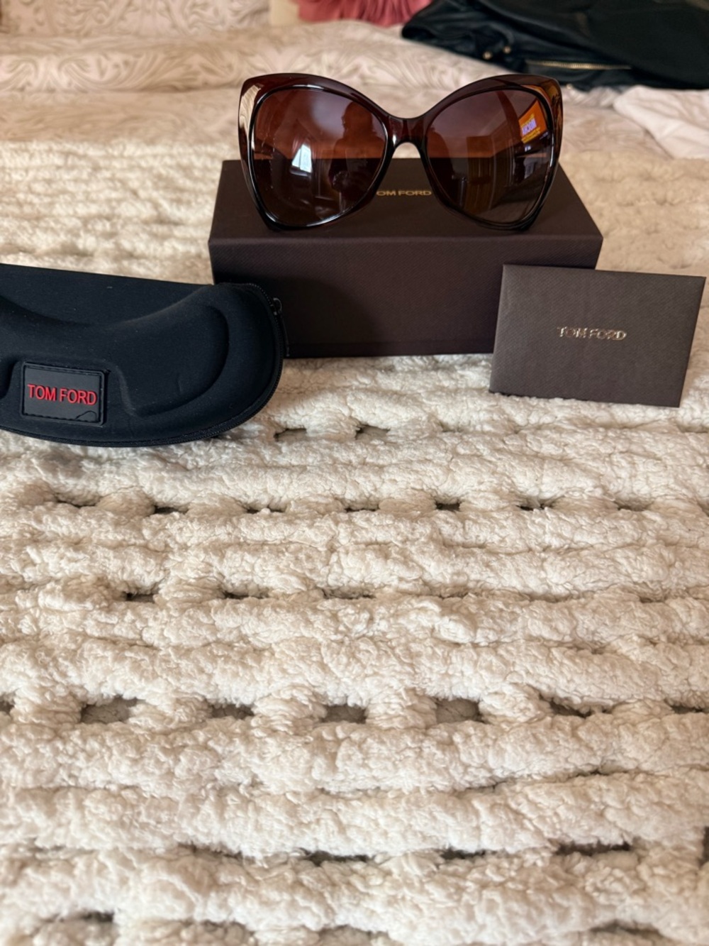 Tom Ford Tortoiseshell Frame Sunglasses with Brown Lenses